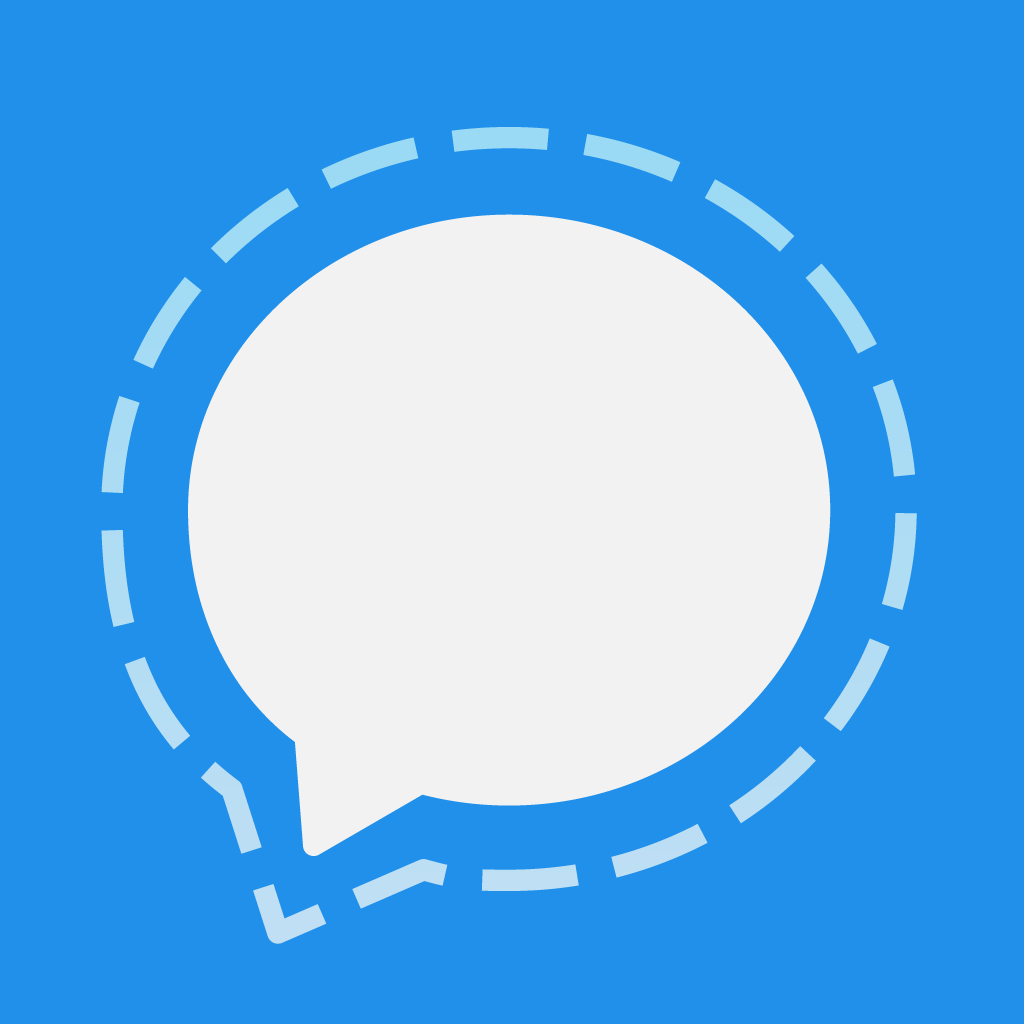 het logo van signal messenger